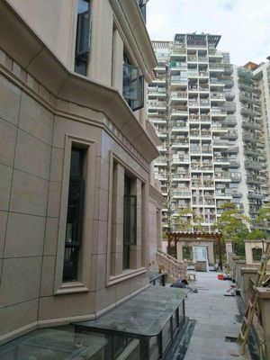 天然大理石别墅外墙干挂和拦杆3